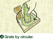 4. Grate using circular motions.